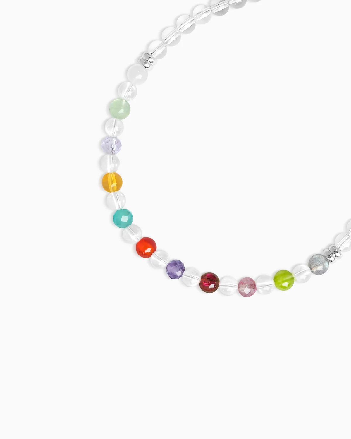 Clear Quartz Multi-Gem 14K Gold Plated Bracelet