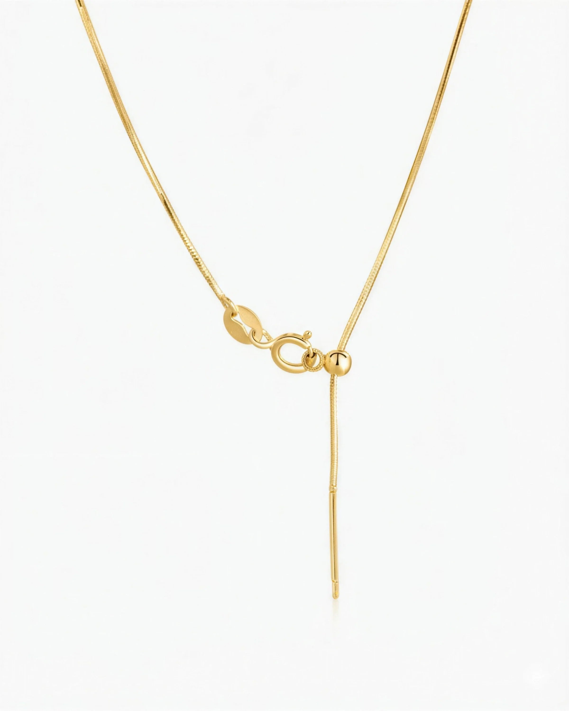 Garnet U-Shape Gold Necklace – Passion & Courage