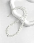 Clear Quartz Chip Beaded Necklace with Clover Pendant