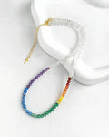 Faceted Clear Quartz Beaded Necklace with Amethyst