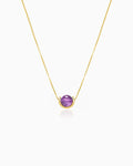 Amethyst U-Shape Gold Necklace – Intuition & Dreams