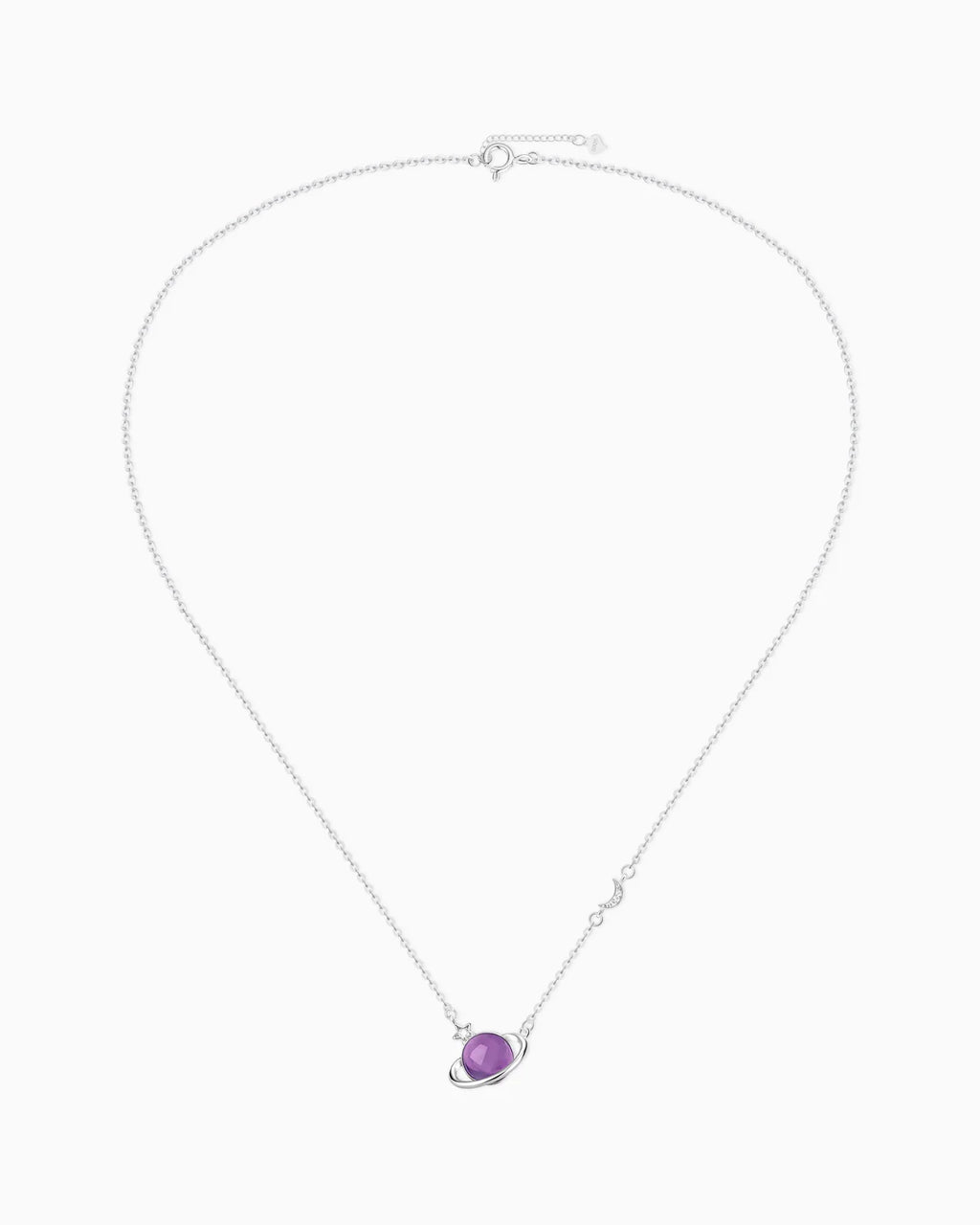Amethyst Orbit Star Pendant Necklace | February Birthstone