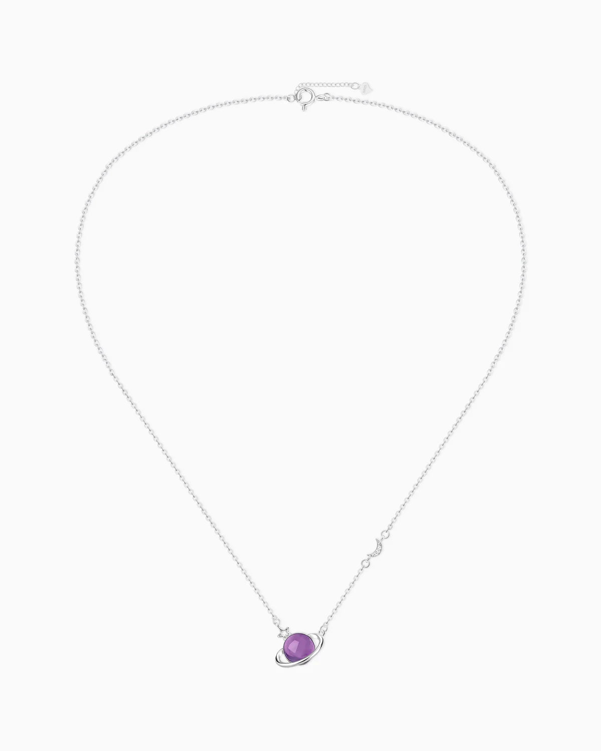 Amethyst Orbit Star Pendant Necklace | February Birthstone
