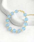 Blue Chalcedony Gold Bracelet – Calm & Serenity