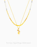 Citrine Pearl Gold Plated Sterling Silver Necklace Set