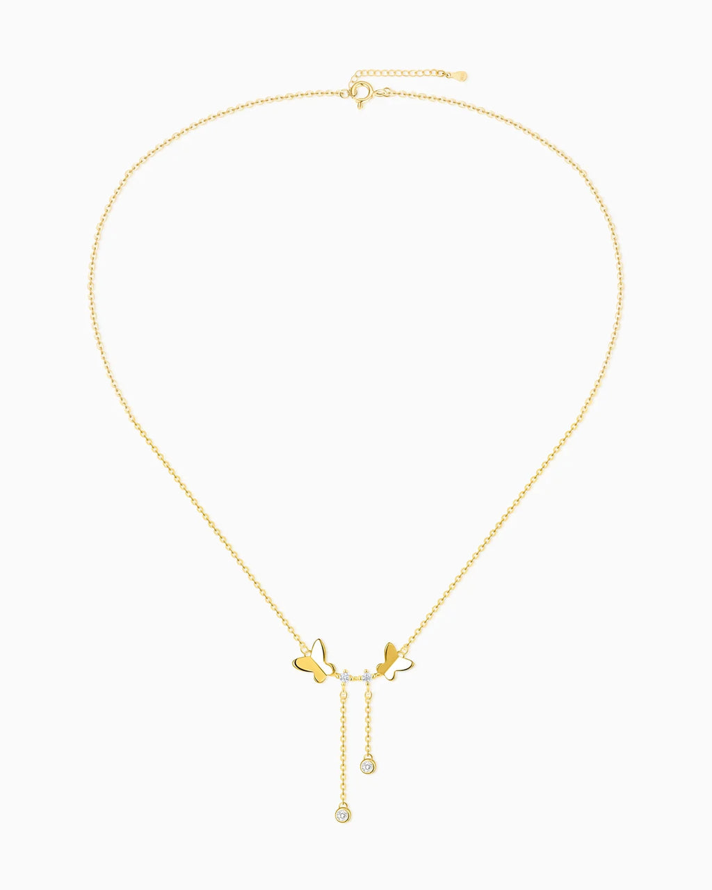 Clear Quartz Butterfly Pendant Necklace | HALO IN STYLE