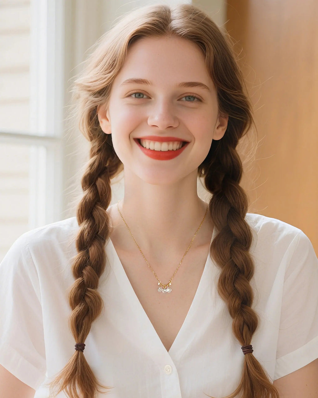 Clear Quartz V Pendant Necklace | HALO IN STYLE
