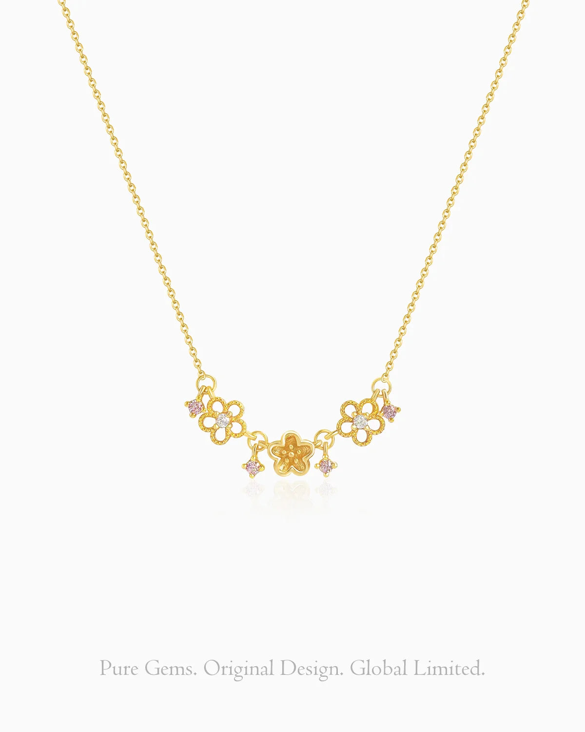 Floral Gold & Silver Necklace – Love & Grace