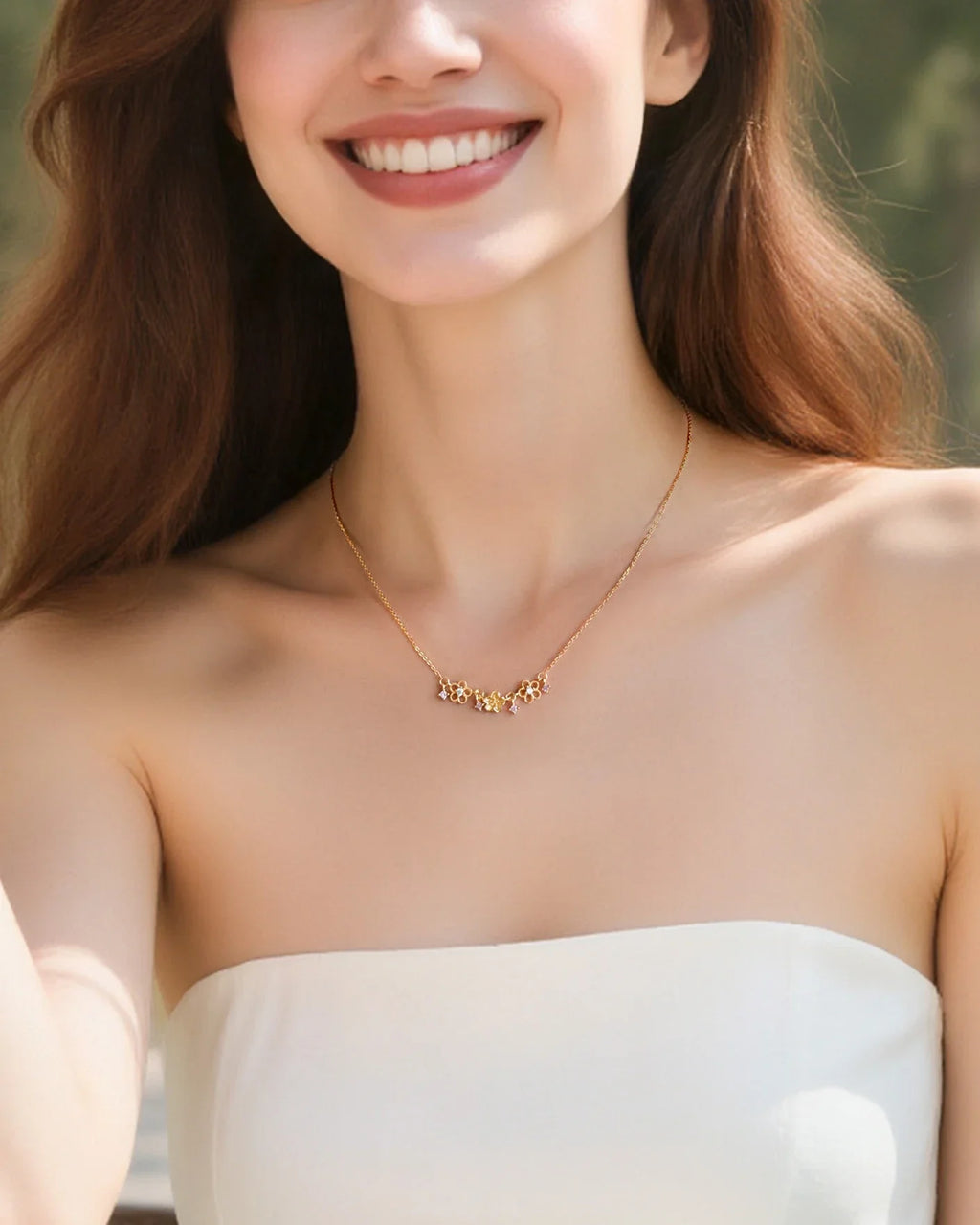 Floral Gold & Silver Necklace – Love & Grace