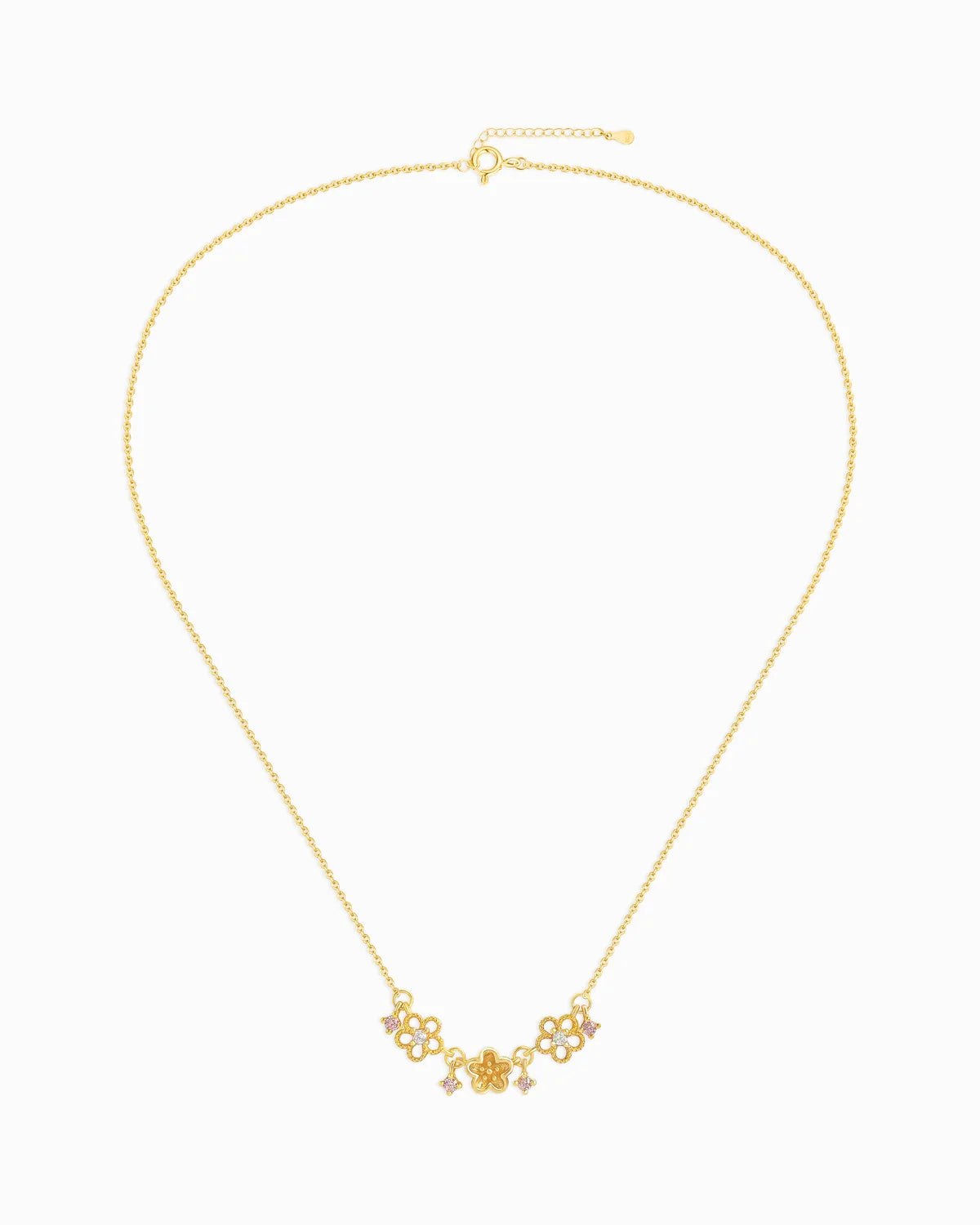 Floral Gold & Silver Necklace – Love & Grace