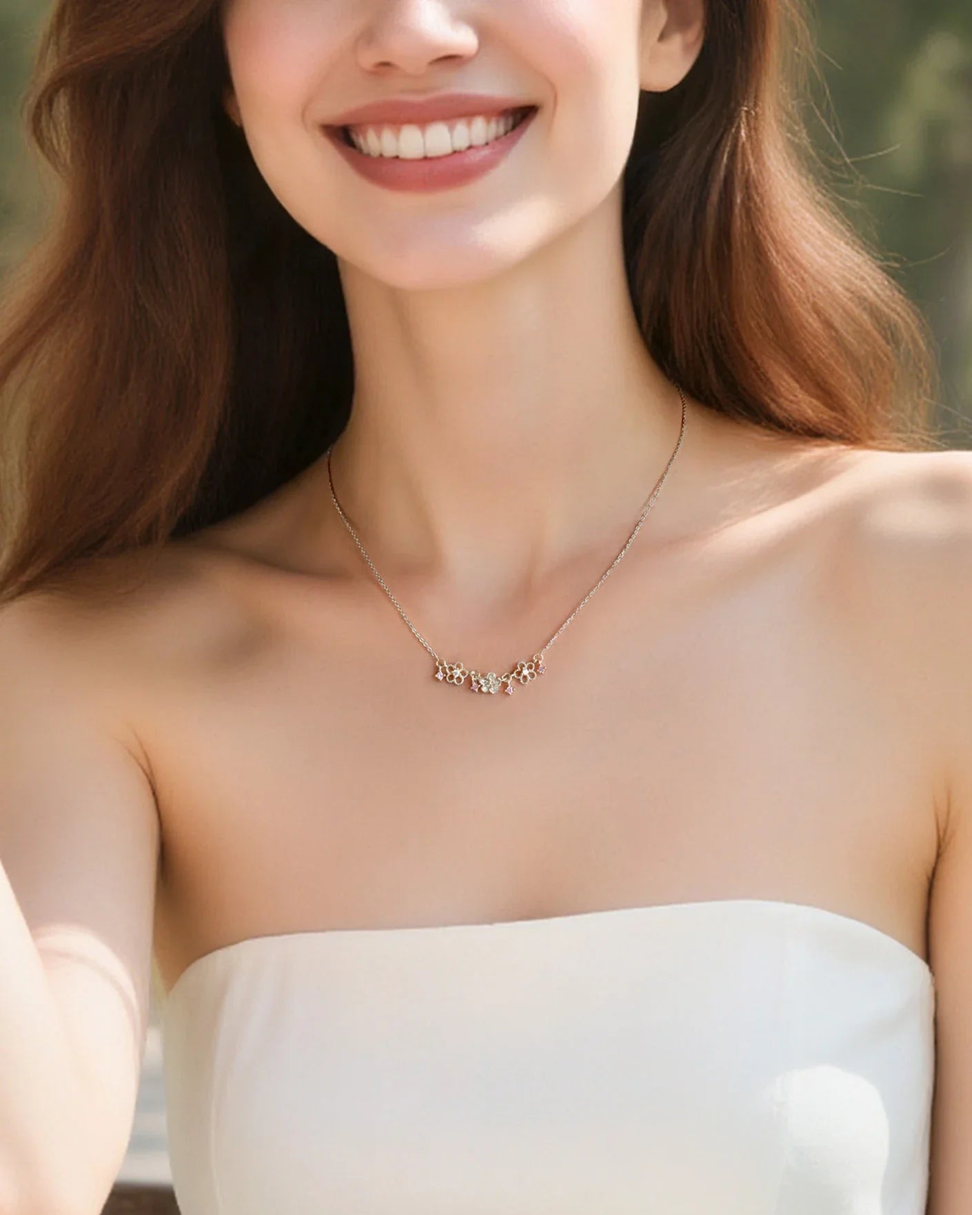 Floral Gold & Silver Necklace – Love & Grace