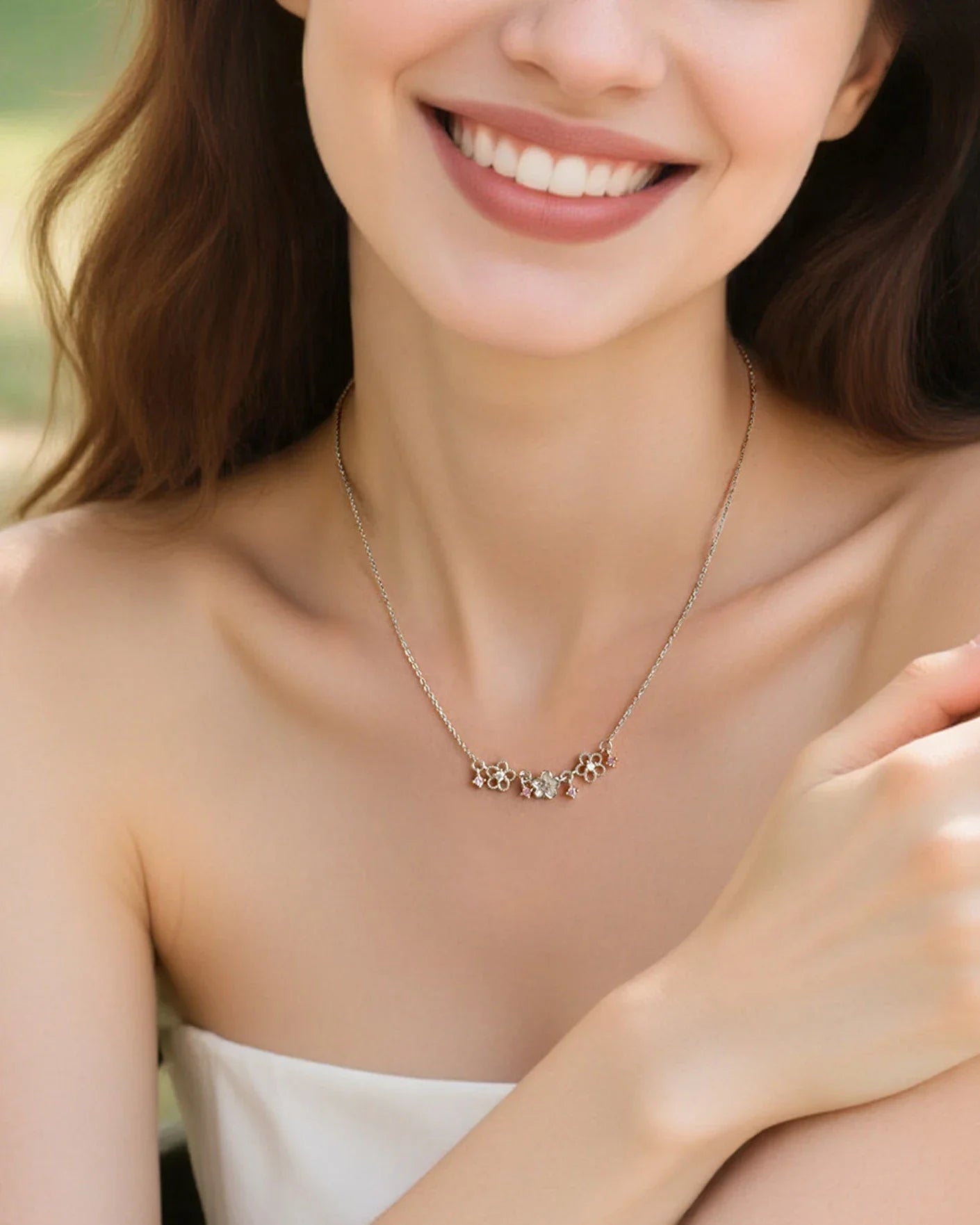 Floral Gold & Silver Necklace – Love & Grace
