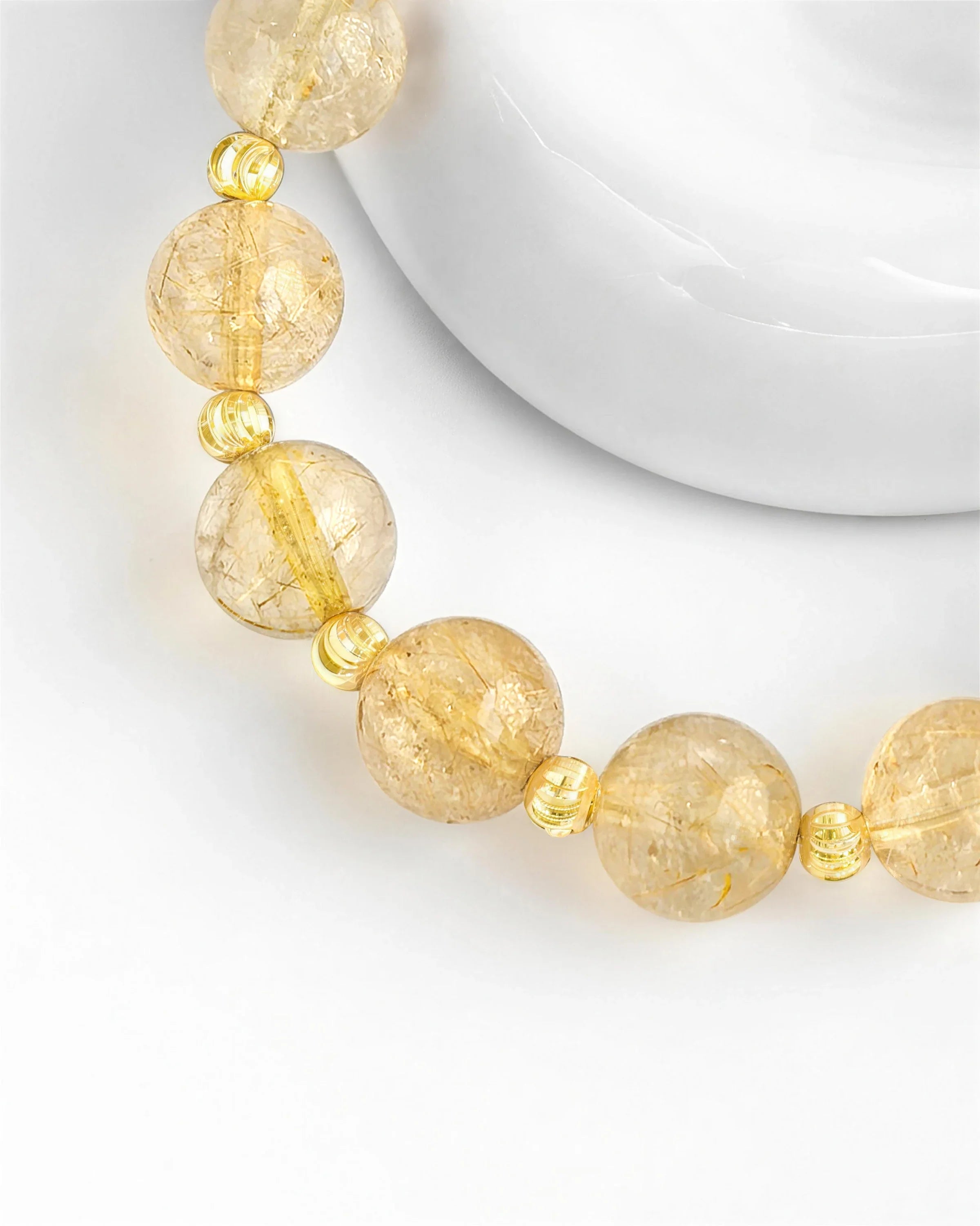 Golden Rutilated Quartz Gold Bracelet – Sunshine & Optimism