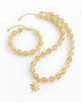 Golden Rutilated Quartz Star Gold Necklace & Bracelet Set – Joy & Optimism
