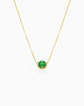 Green Agate U-Shape Gold Necklace – Renewal & Harmony