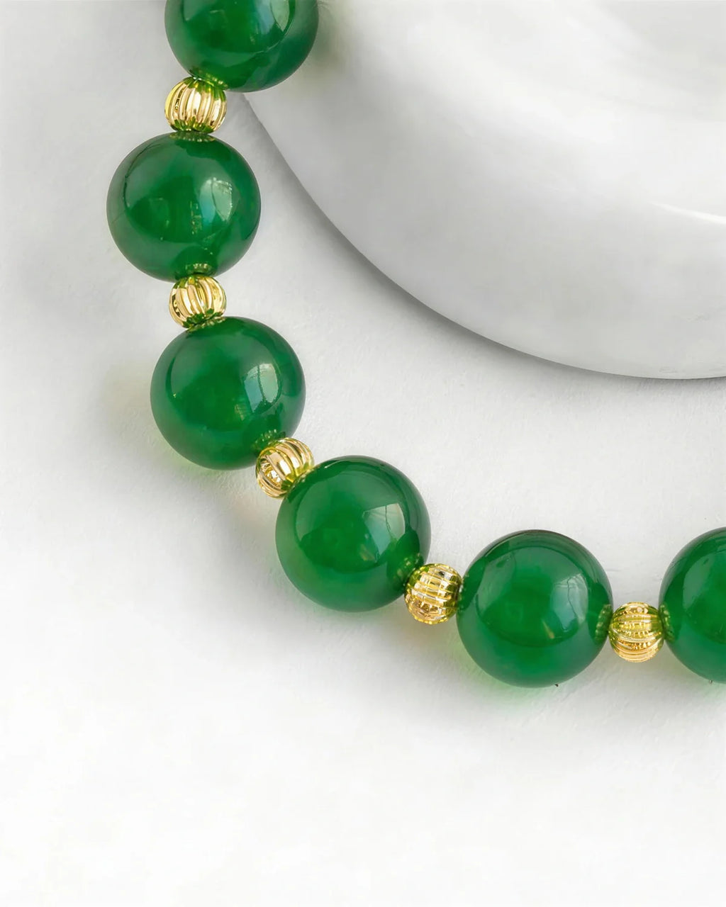 Green Agate Gold Bracelet – Balance & Harmony