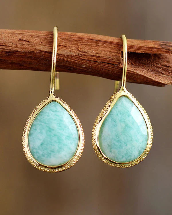 Gemstone Gold Earrings – Wisdom & Courage