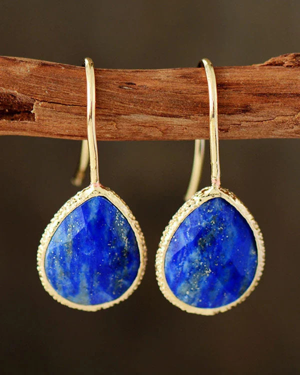 Gemstone Gold Earrings – Wisdom & Courage