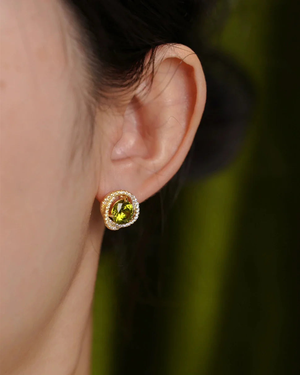 Gemstone Gold Earrings – Renewal & Positivity