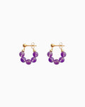 Amethyst 14K Gold Plated Earrings