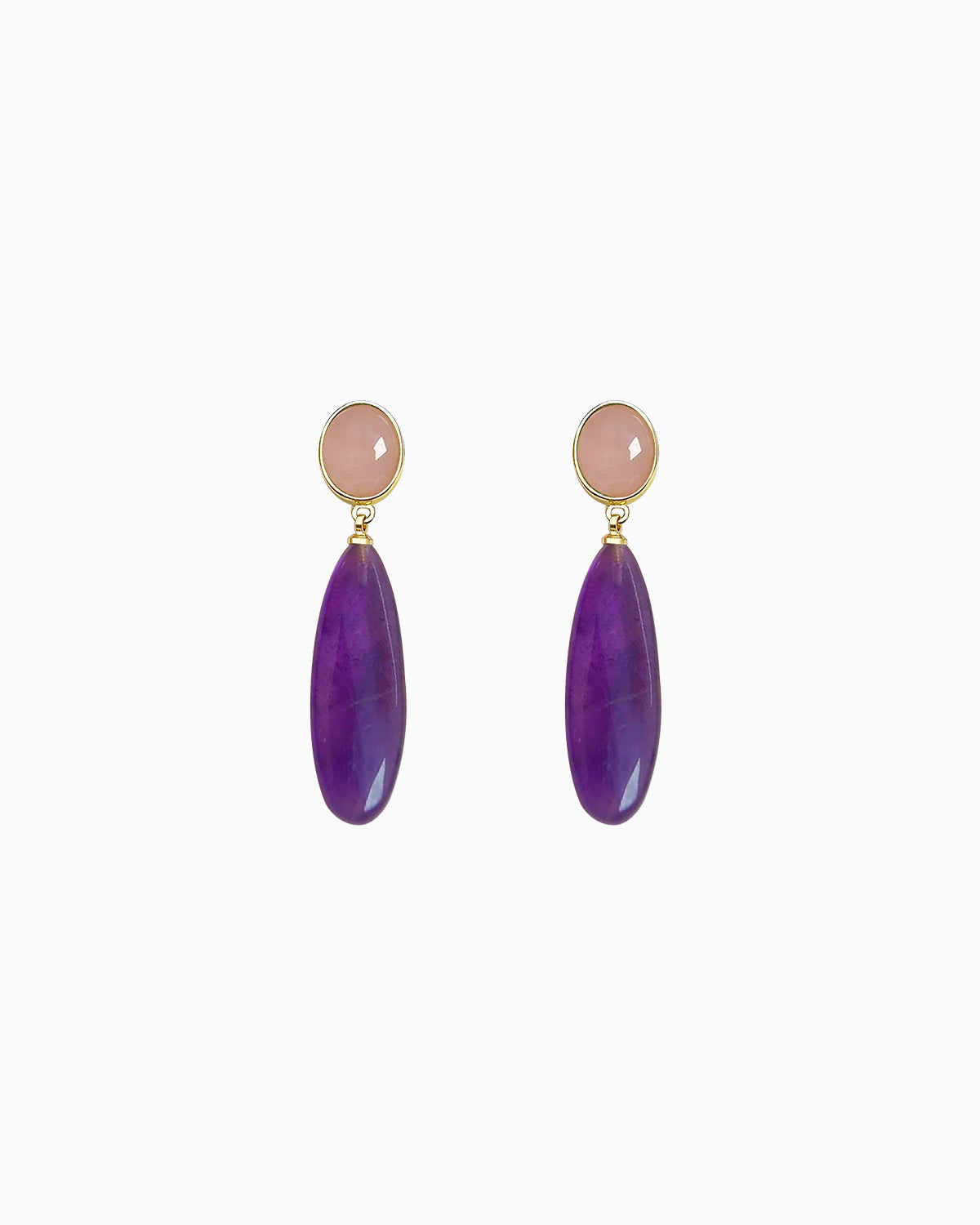purple Amethyst Grace Drop Earrings – February Birthstone Jewelry