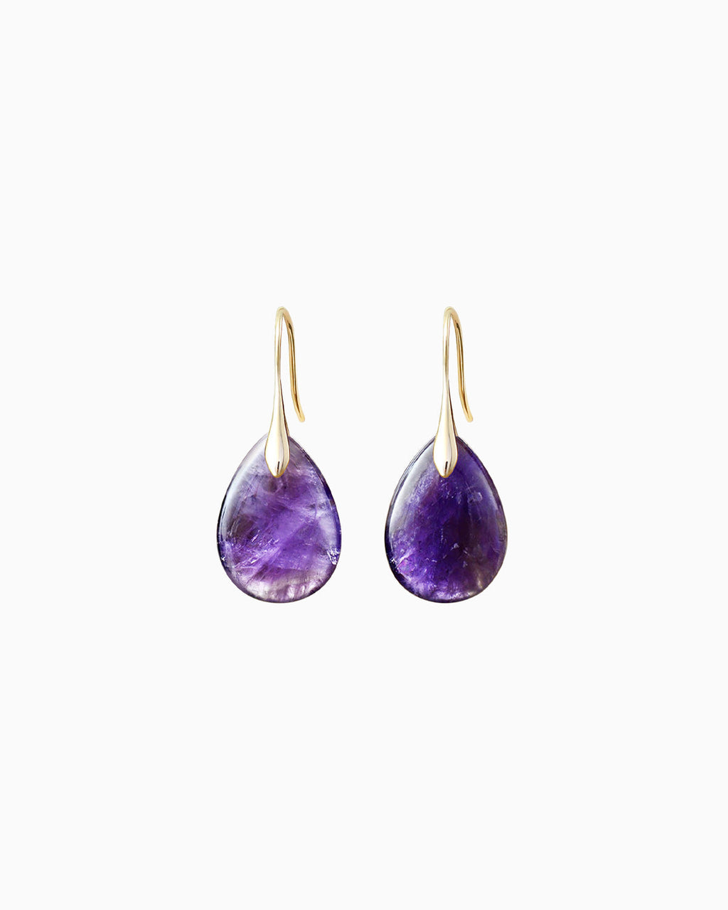 purple amethyst Silhouette Drop Earrings