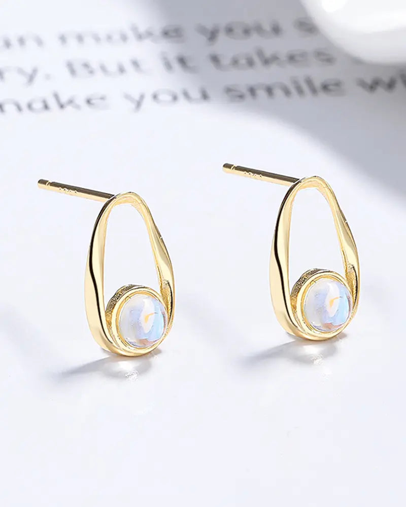 Birthstone Gold & Silver Earrings – Intuition & Balance