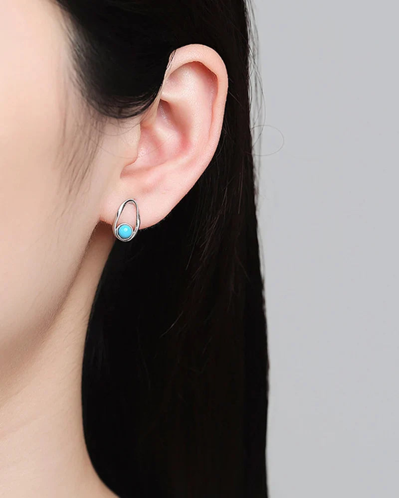 Birthstone Gold & Silver Earrings – Intuition & Balance