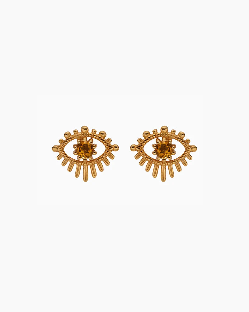 yellow citrine earrings
