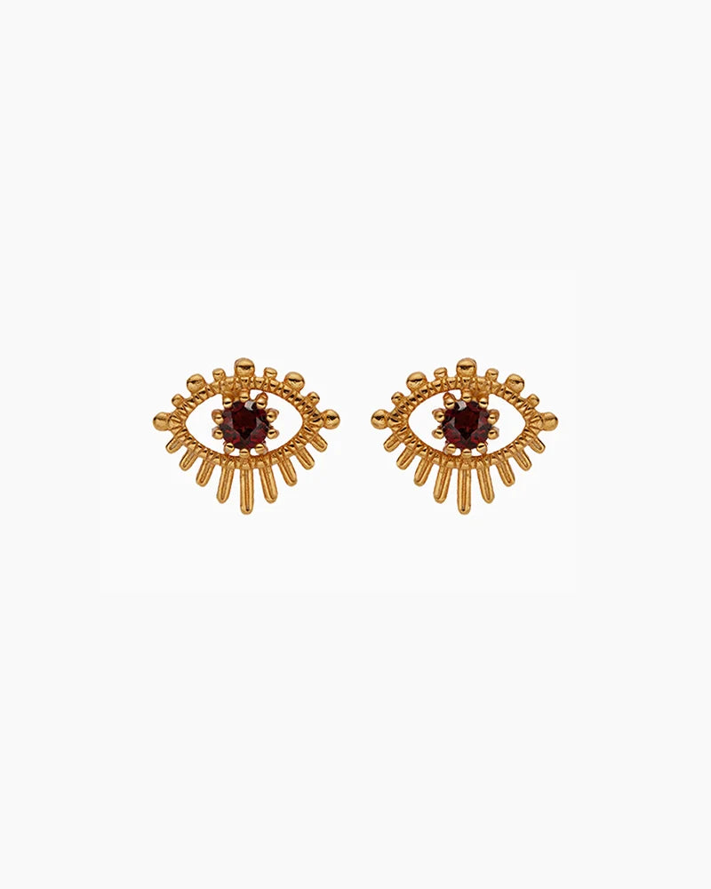 red garnet earrings