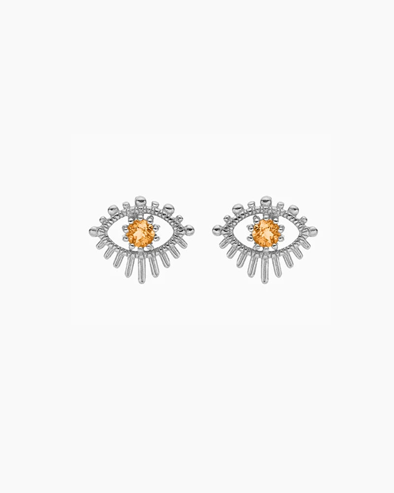Birthstone Gold & Silver Earrings – Passion & Renewal