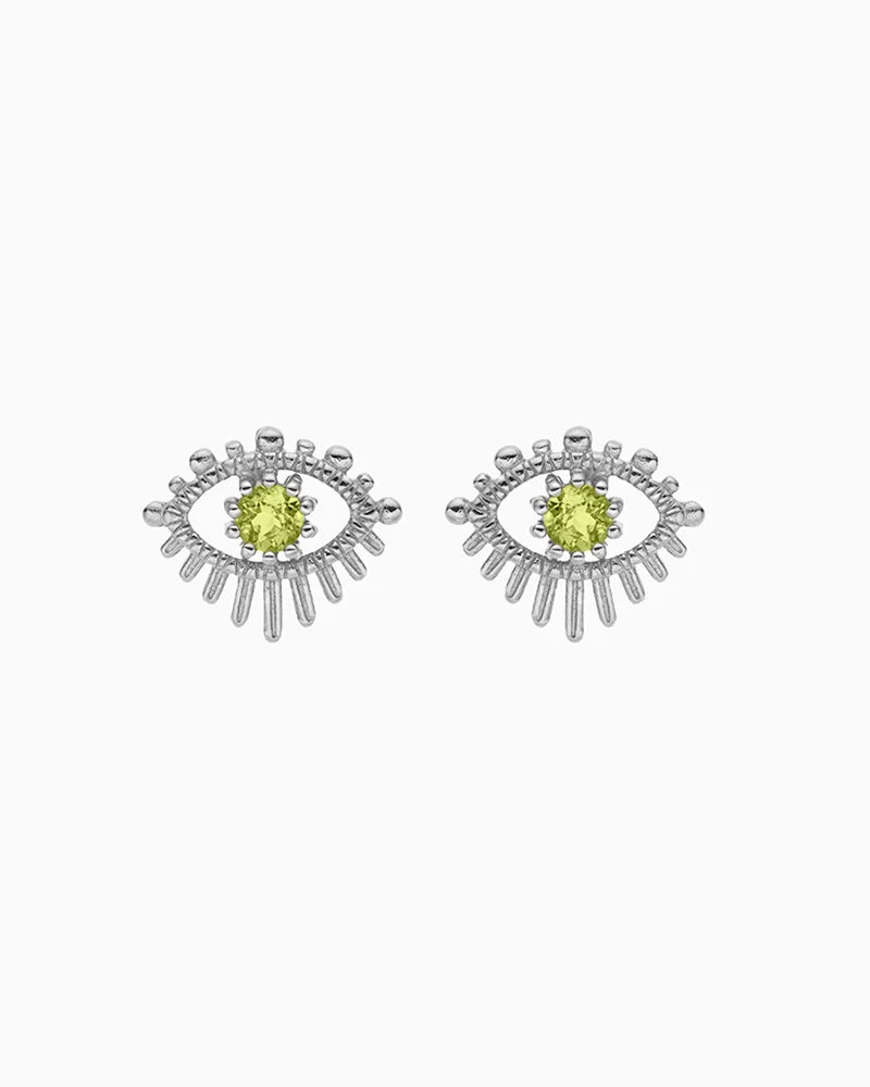 Birthstone Gold & Silver Earrings – Passion & Renewal
