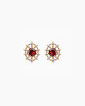 Birthstone Gold & Silver Earrings – Passion & Clarity