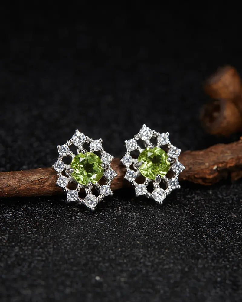 Birthstone Gold & Silver Earrings – Passion & Clarity