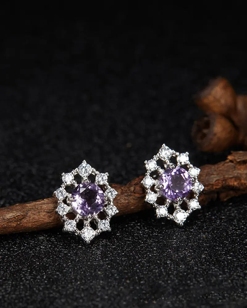 Birthstone Gold & Silver Earrings – Passion & Clarity
