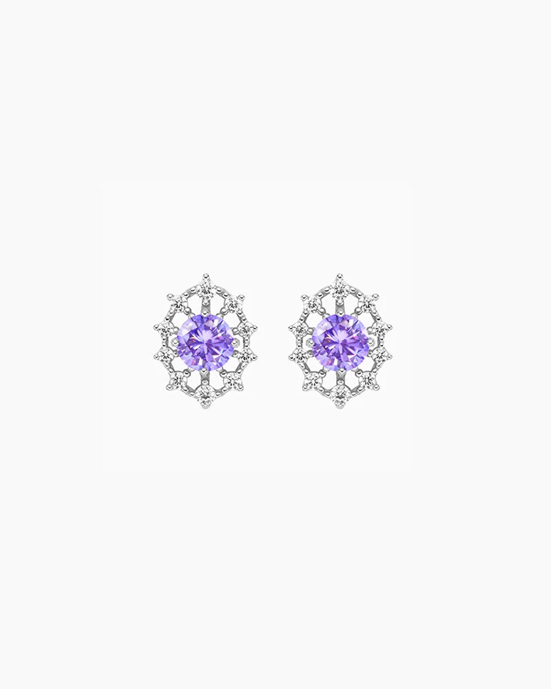 Birthstone Gold & Silver Earrings – Passion & Clarity