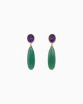 green Birthstone Gold Earrings