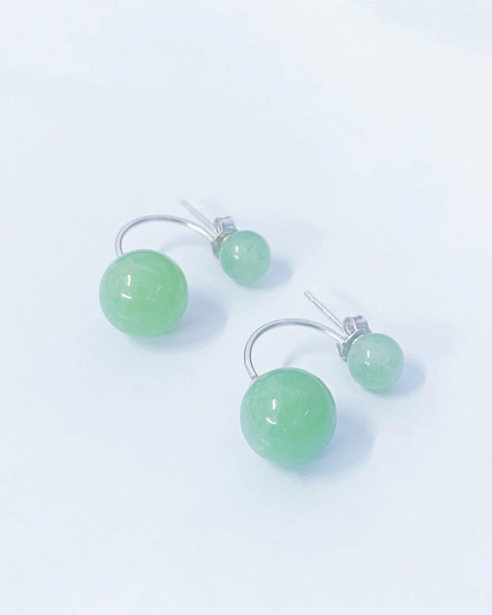 Gemstone Silver Earrings – Clarity & Prosperity