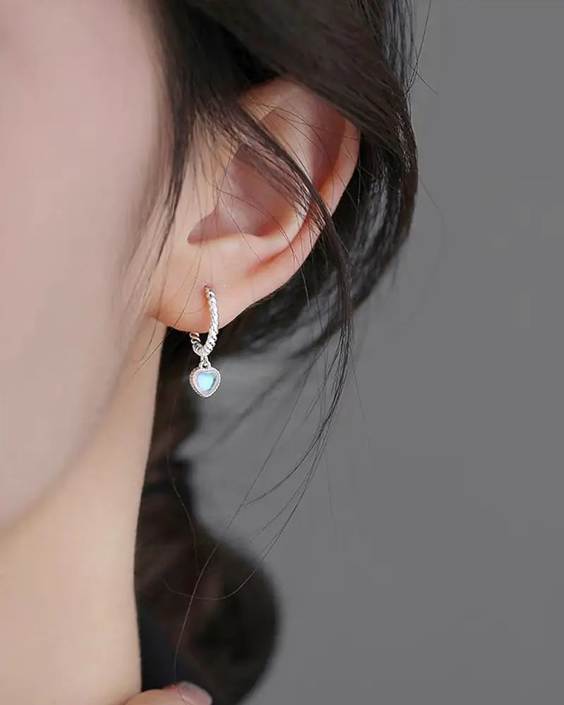 Moonstone Silver Earrings – Intuition & Serenity