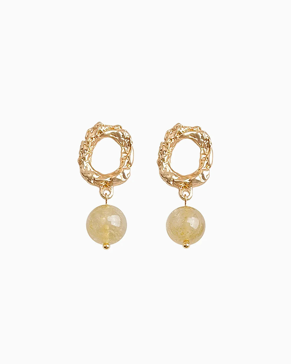 Citrine Gold Earrings – Abundance & Success