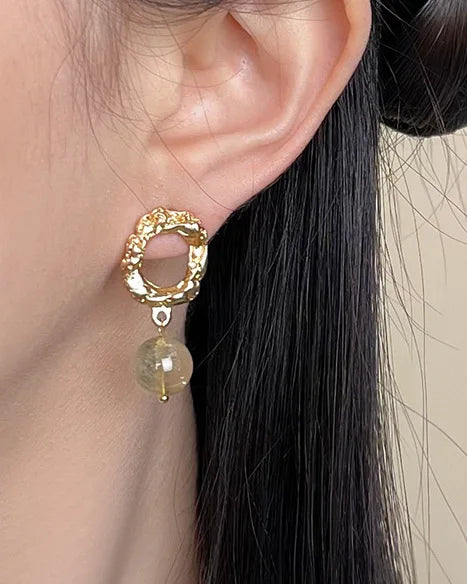 Citrine Gold Earrings – Abundance & Success