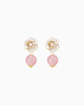 Rose Quartz Gold Earrings – Clarity & Compassion