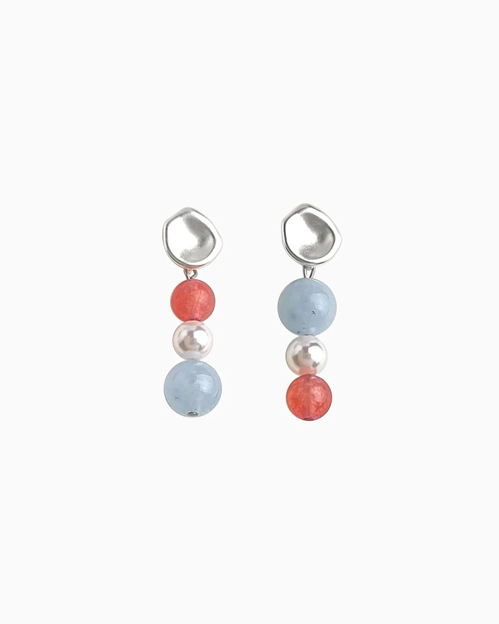 Strawberry Quartz Silver Earrings – Love & Joy