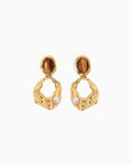 Tiger’s Eye Gold Earrings – Strength & Empowerment