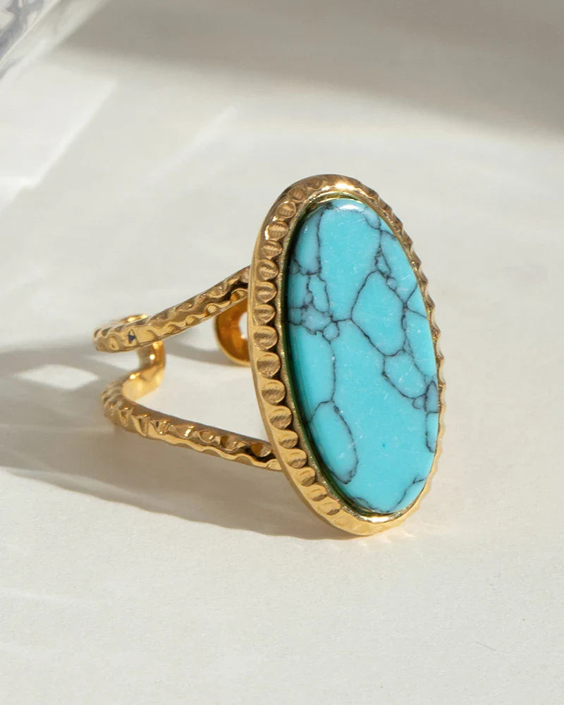 Turquoise Gold Ring – Protection & Communication