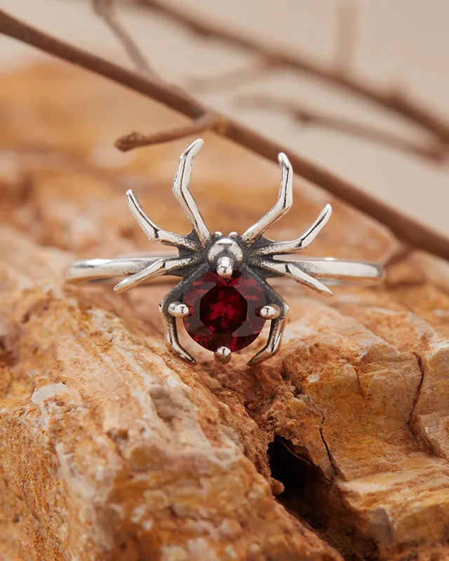Birthstone Silver Ring – Passion & Renewal