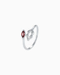 Garnet Silver Ring – Passion & Love