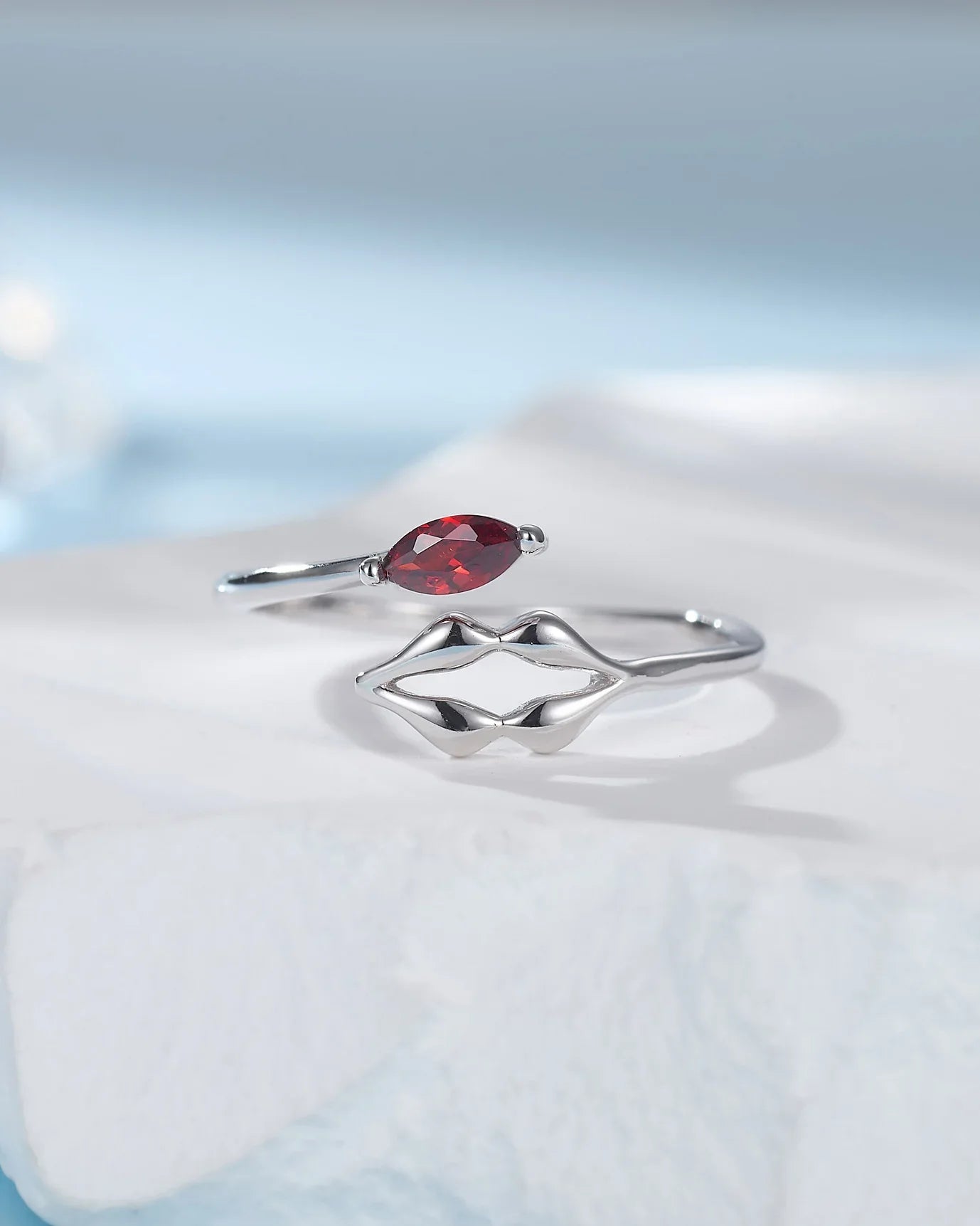 Garnet Silver Ring – Passion & Love