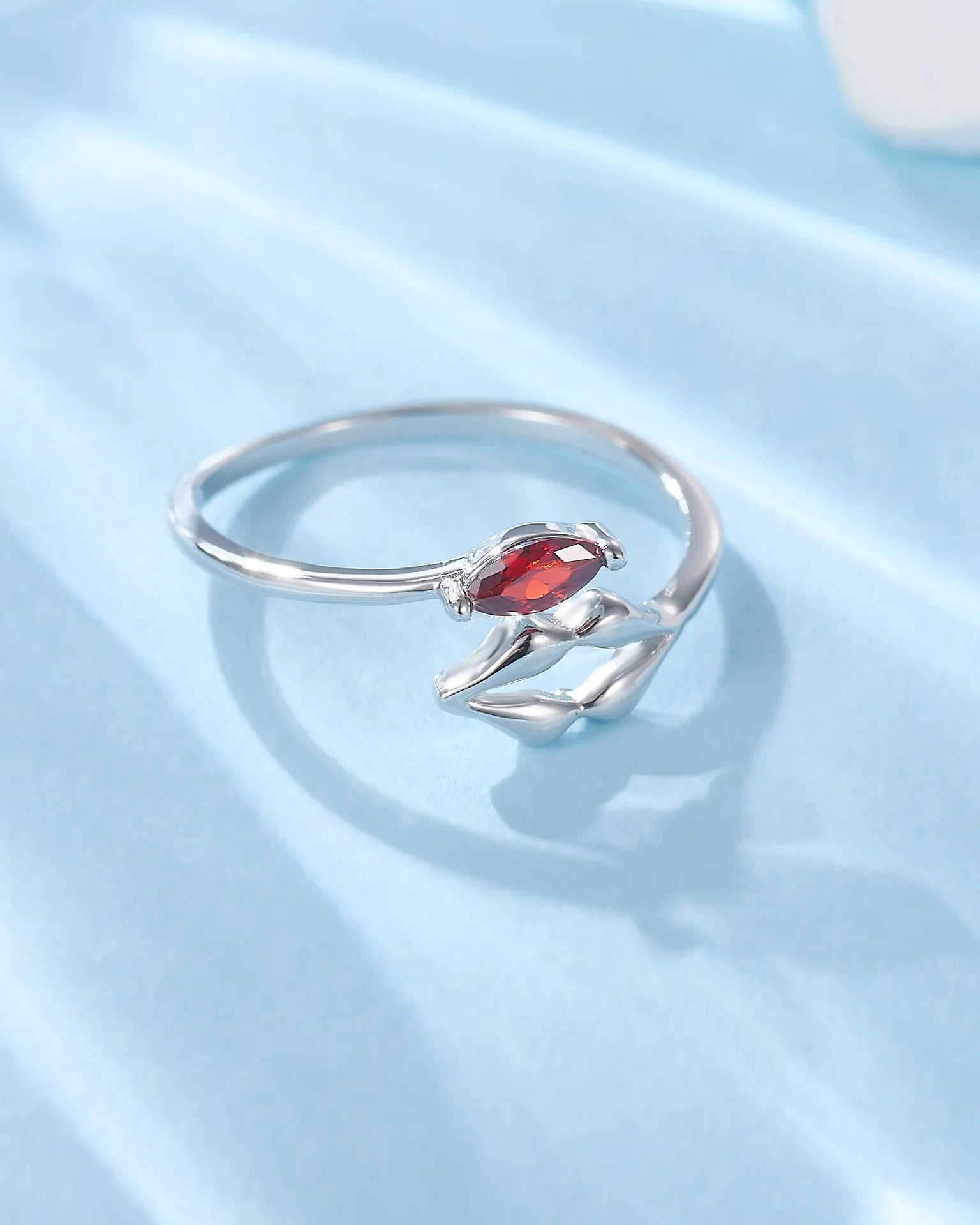Garnet Silver Ring – Passion & Love
