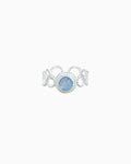 Aquamarine Luminous Adjustable Ring
